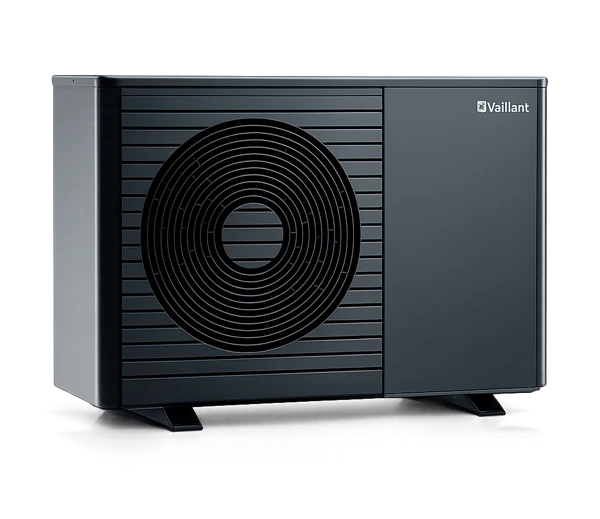 Vaillant-Wärmepumpe, illustrative Integration in die Hausszene